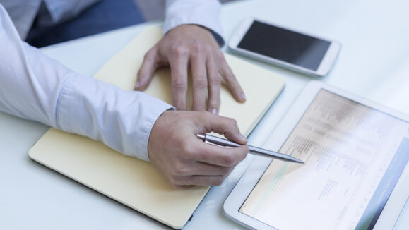 Accounting,On,A,Tablet,Computer,,Close-up