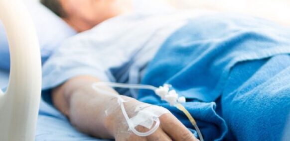 hospital patient in bed